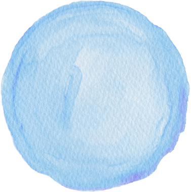 Blue watercolor circle ornament