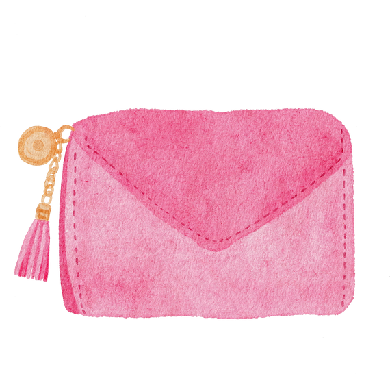 Watercolor Pink Wallet